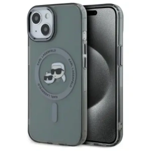 Hurtownia GSM - Etui Karl Lagerfeld KLHMP15SHLSKCK Apple iPhone 15 hardcase IML Metal Karl&Choupette Head MagSafe černý/black - KLD21792 - {ean13} - Hurt