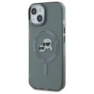 Hurtownia GSM - Etui Karl Lagerfeld KLHMP15SHLSKCK Apple iPhone 15 hardcase IML Metal Karl&Choupette Head MagSafe černý/black - KLD21792 - {ean13} - Hurt