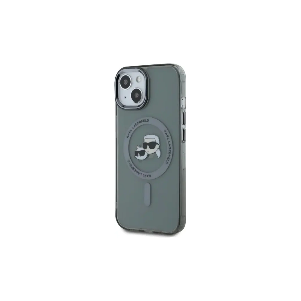 Hurtownia GSM - Karl Lagerfeld KLHMP15SHLSKCK Apple iPhone 15 hardcase IML Metal Karl&Choupette Head MagSafe negru - KLD21792 - {ean13} - Hurt