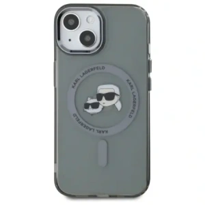 Hurtownia GSM - Etui Karl Lagerfeld KLHMP15SHLSKCK Apple iPhone 15 hardcase IML Metal Karl&Choupette Head MagSafe černý/black - KLD21792 - {ean13} - Hurt