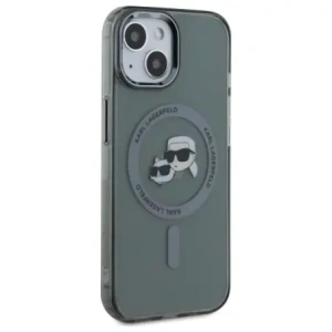 Hurtownia GSM - Karl Lagerfeld KLHMP15SHLSKCK Apple iPhone 15 Hardcase IML Metal Karl&Choupette Kopf MagSafe schwarz - KLD21792 - {ean13} - Hurt
