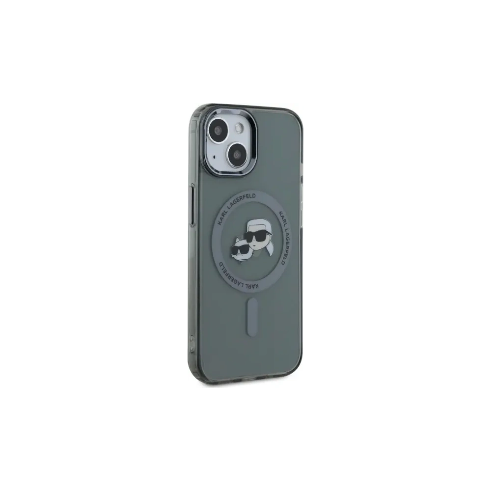 Hurtownia GSM - Karl Lagerfeld KLHMP15SHLSKCK Apple iPhone 15 hardcase IML Metal Karl&Choupette Head MagSafe negru - KLD21792 - {ean13} - Hurt