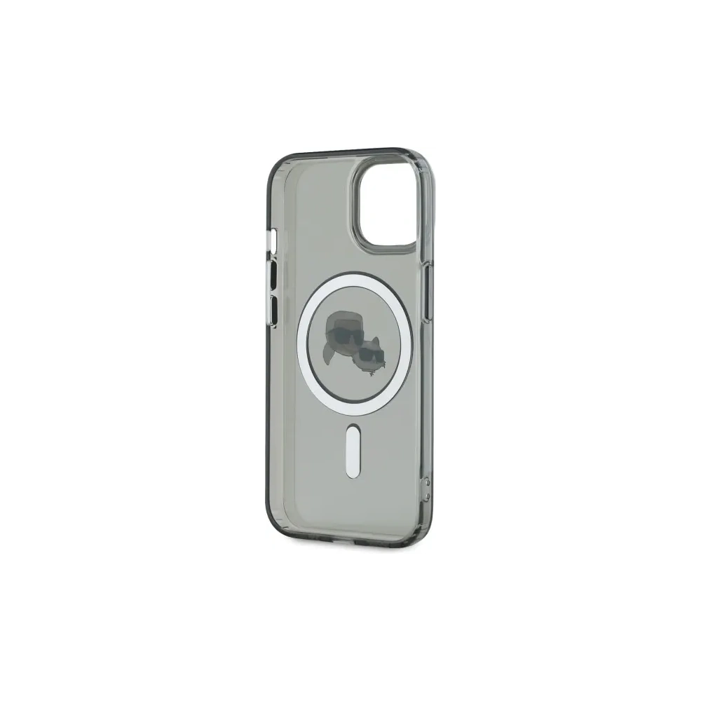 Hurtownia GSM - Karl Lagerfeld KLHMP15SHLSKCK Apple iPhone 15 hardcase IML Metal Karl&Choupette Head MagSafe negru - KLD21792 - {ean13} - Hurt