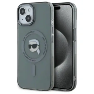 Hurtownia GSM - Karl Lagerfeld KLHMP15SHLSKIK Apple iPhone 15 Hardcase IML Metall Karl Kopf MagSafe schwarz - KLD21793 - {ean13} - Hurt