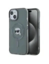 Karl Lagerfeld KLHMP15SHLSKIK Apple iPhone 15 keménytok IML Metal Karl Head MagSafe fekete