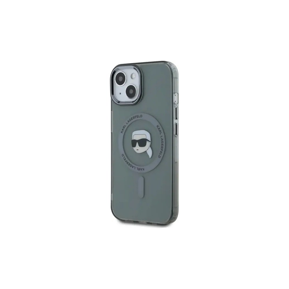 Hurtownia GSM - Etui Karl Lagerfeld KLHMP15SHLSKIK Apple iPhone 15 hardcase IML Metal Karl Head MagSafe černý/black - KLD21793 - {ean13} - Hurt