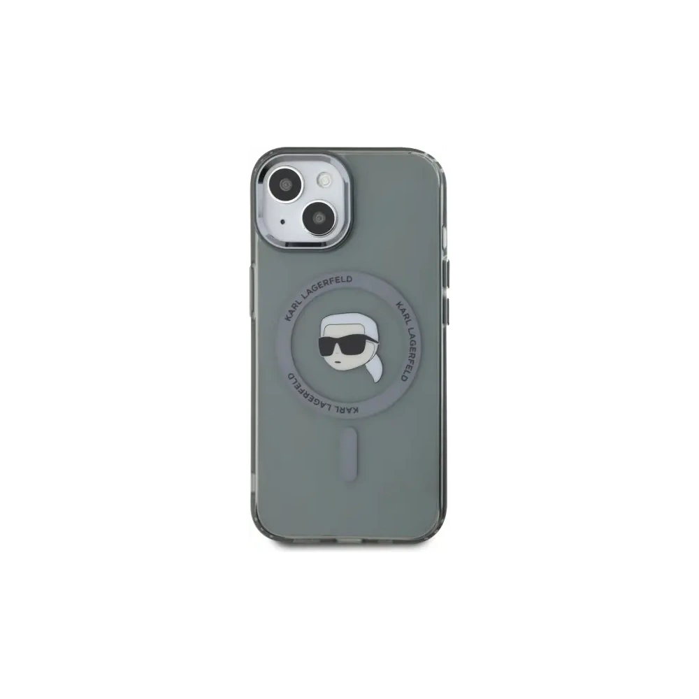 Hurtownia GSM - Etui Karl Lagerfeld KLHMP15SHLSKIK Apple iPhone 15 hardcase IML Metal Karl Head MagSafe černý/black - KLD21793 - {ean13} - Hurt
