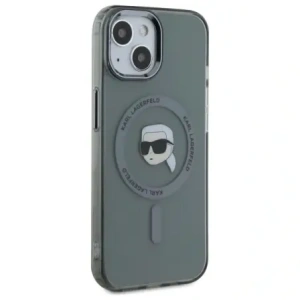 Hurtownia GSM - Etui Karl Lagerfeld KLHMP15SHLSKIK Apple iPhone 15 hardcase IML Metal Karl Head MagSafe černý/black - KLD21793 - {ean13} - Hurt