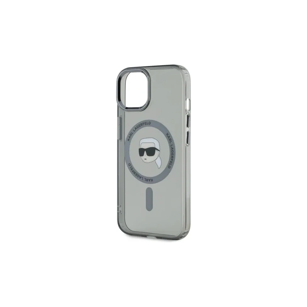 Hurtownia GSM - Etui Karl Lagerfeld KLHMP15SHLSKIK Apple iPhone 15 hardcase IML Metal Karl Head MagSafe černý/black - KLD21793 - {ean13} - Hurt