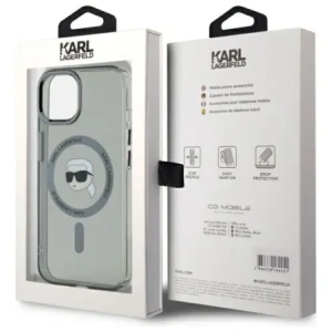 Hurtownia GSM - Etui Karl Lagerfeld KLHMP15SHLSKIK Apple iPhone 15 hardcase IML Metal Karl Head MagSafe černý/black - KLD21793 - {ean13} - Hurt