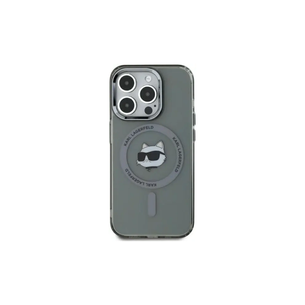 Hurtownia GSM - Karl Lagerfeld KLHMP15XHLSCHK Apple iPhone 15 Pro Max Hardcase IML Metall Choupette Kopf MagSafe schwarz - KLD21794 - {ean13} - Hurt