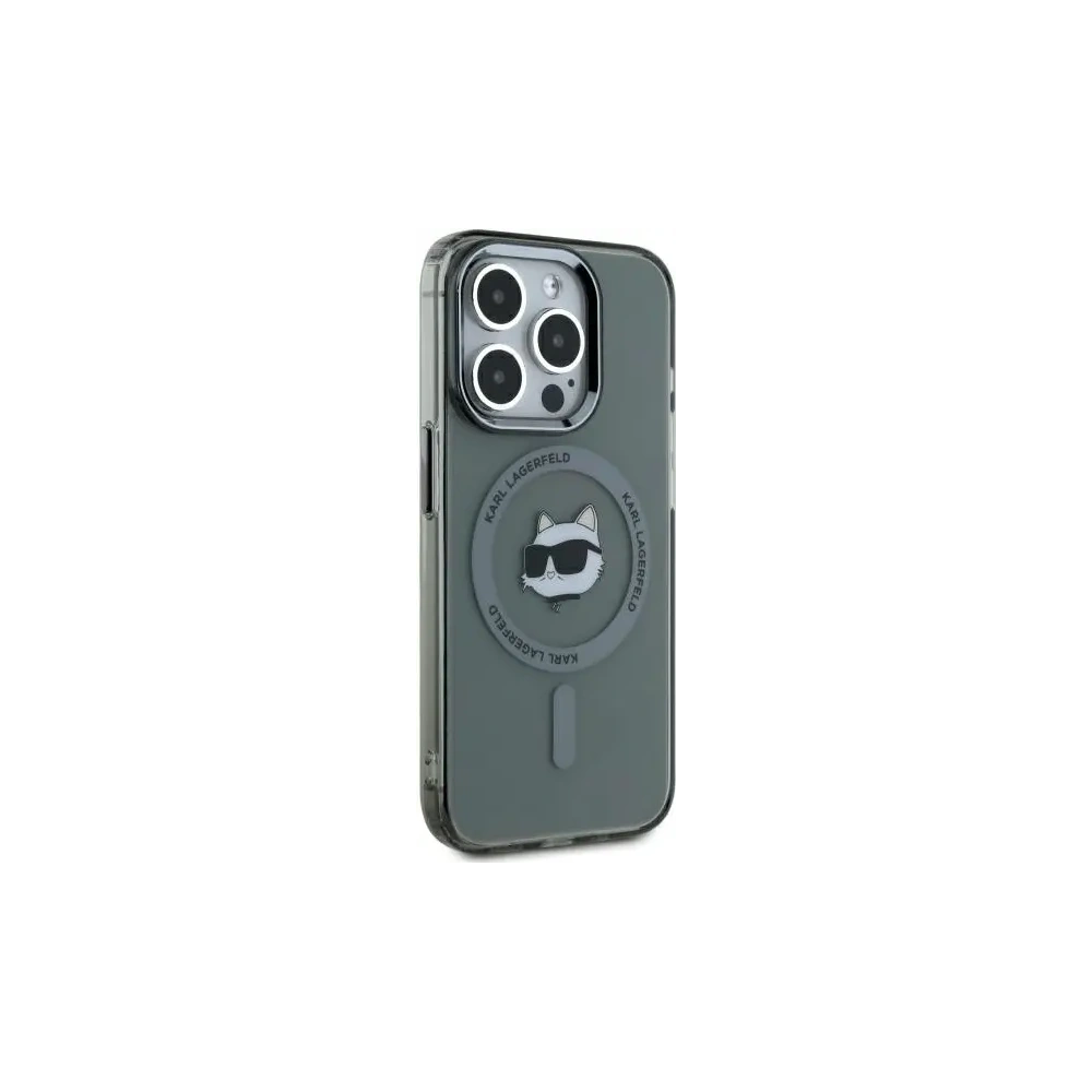 Hurtownia GSM - Karl Lagerfeld KLHMP15XHLSCHK Apple iPhone 15 Pro Max Hardcase IML Metall Choupette Kopf MagSafe schwarz - KLD21794 - {ean13} - Hurt