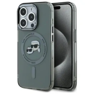 Hurtownia GSM - Karl Lagerfeld KLHMP15XHLSKCK Apple iPhone 15 Pro Max Hardcase IML Metall Karl&Choupette Kopf MagSafe schwarz - KLD21795 - {ean13} - Hurt