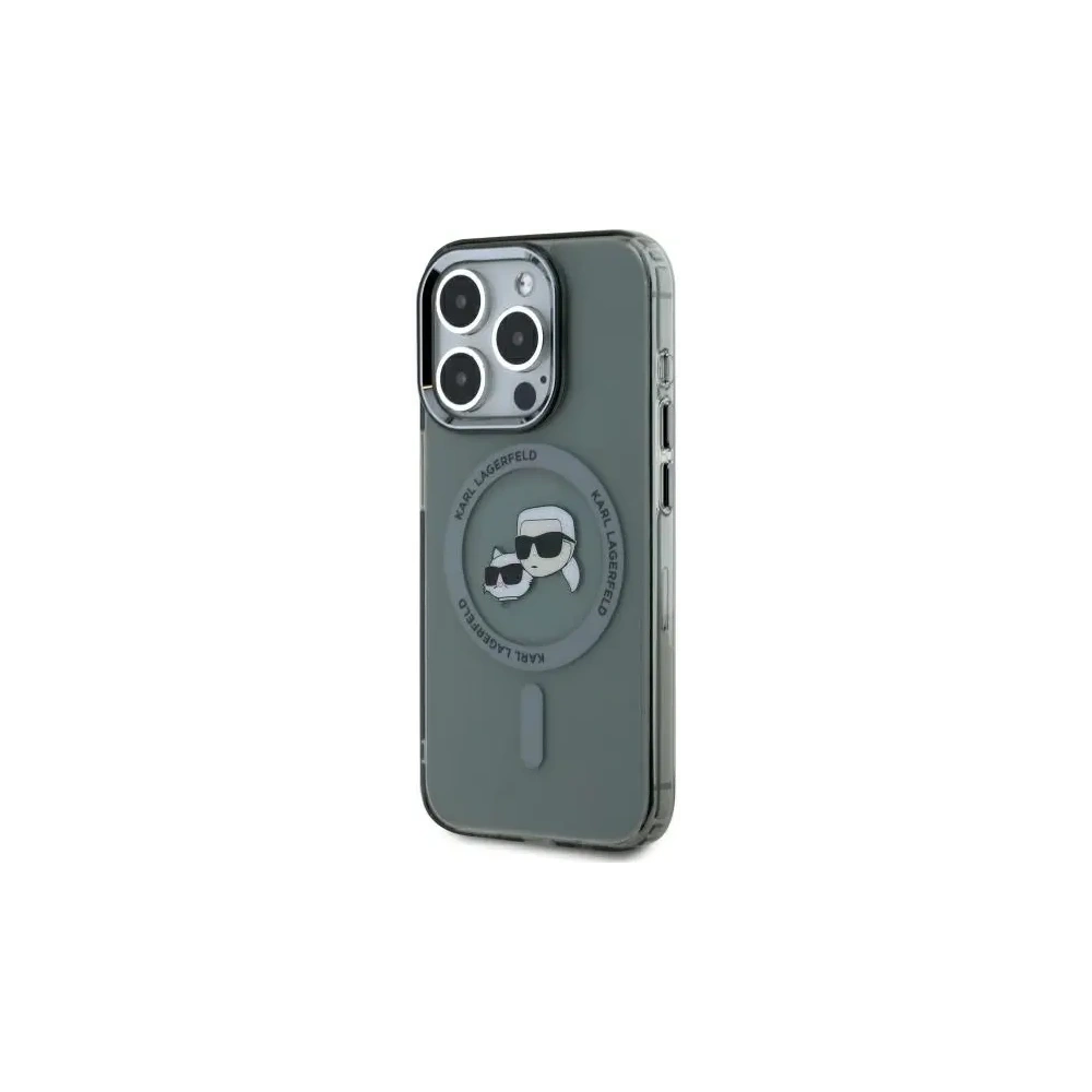 Hurtownia GSM - Karl Lagerfeld KLHMP15XHLSKCK Apple iPhone 15 Pro Max Hardcase IML Metall Karl&Choupette Kopf MagSafe schwarz - KLD21795 - {ean13} - Hurt