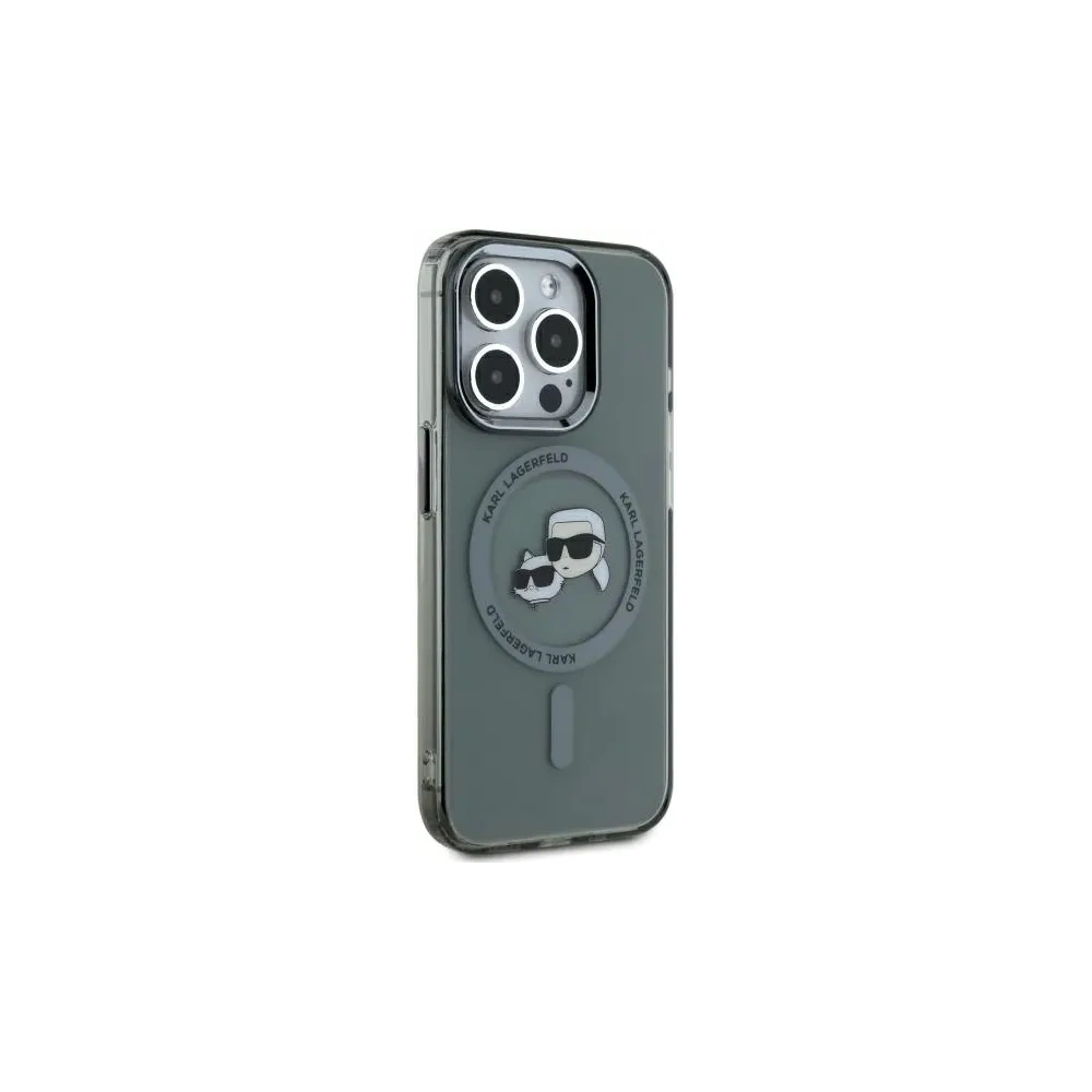Wholesale Karl Lagerfeld KLHMP15XHLSKCK Apple iPhone 15 Pro Max hardcase IML Metal Karl&Choupette Head MagSafe black - KLD21795 - {ean13} - Hurt