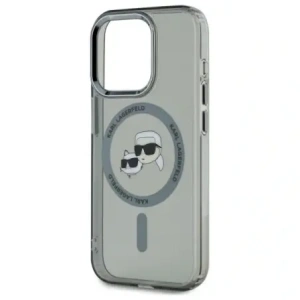 Hurtownia GSM - Karl Lagerfeld KLHMP15XHLSKCK Apple iPhone 15 Pro Max Hardcase IML Metall Karl&Choupette Kopf MagSafe schwarz - KLD21795 - {ean13} - Hurt