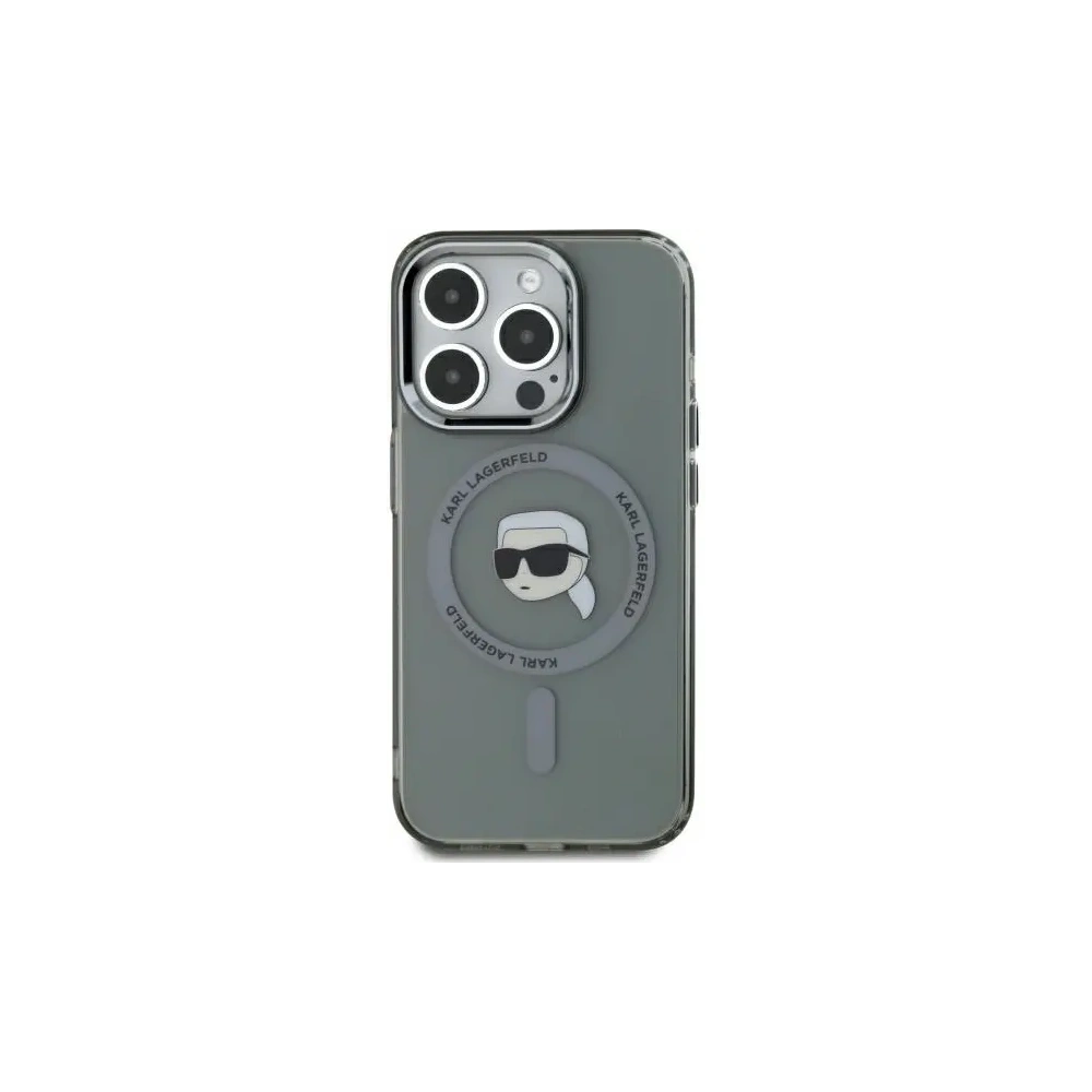 Hurtownia GSM - Karl Lagerfeld KLHMP15XHLSKIK Apple iPhone 15 Pro Max Hartschale IML Metall Karl Kopf MagSafe schwarz - KLD21796 - {ean13} - Hurt