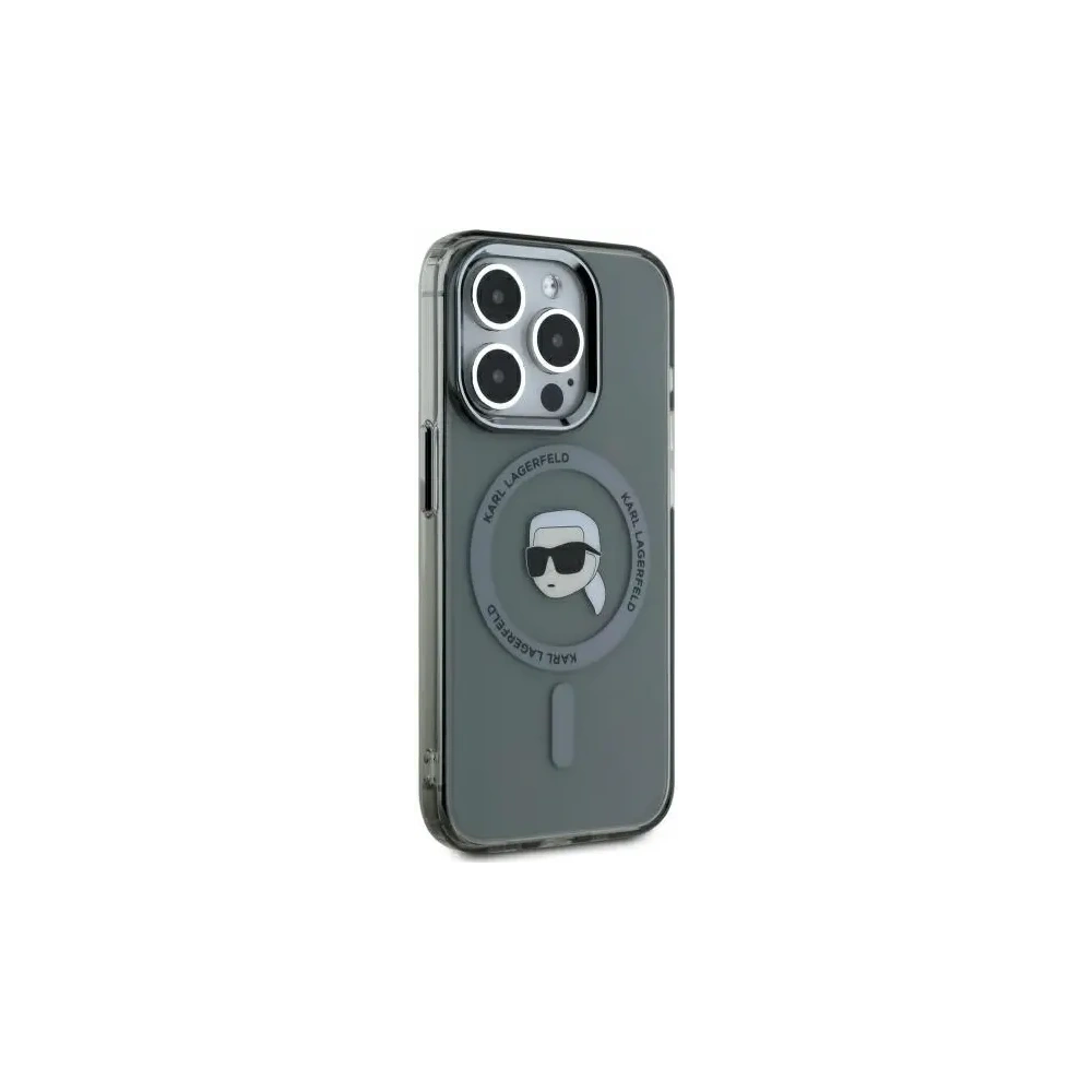 Hurtownia GSM - Karl Lagerfeld KLHMP15XHLSKIK Apple iPhone 15 Pro Max Hartschale IML Metall Karl Kopf MagSafe schwarz - KLD21796 - {ean13} - Hurt