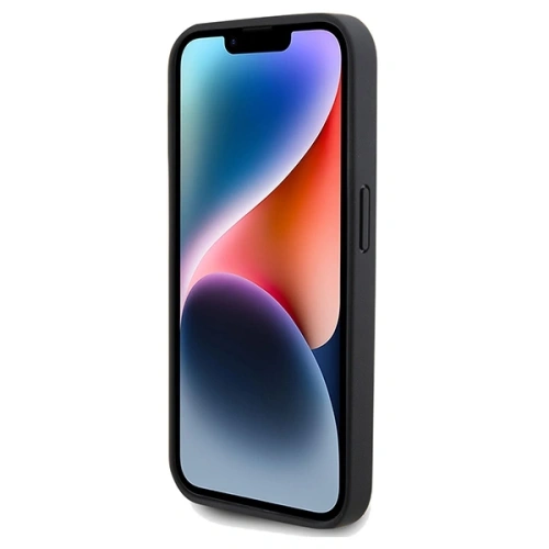 Etui Mercedes MEHMP15L23RGSK Apple iPhone 15 Pro hardcase Star Pattern Leather MagSafe czarny/black