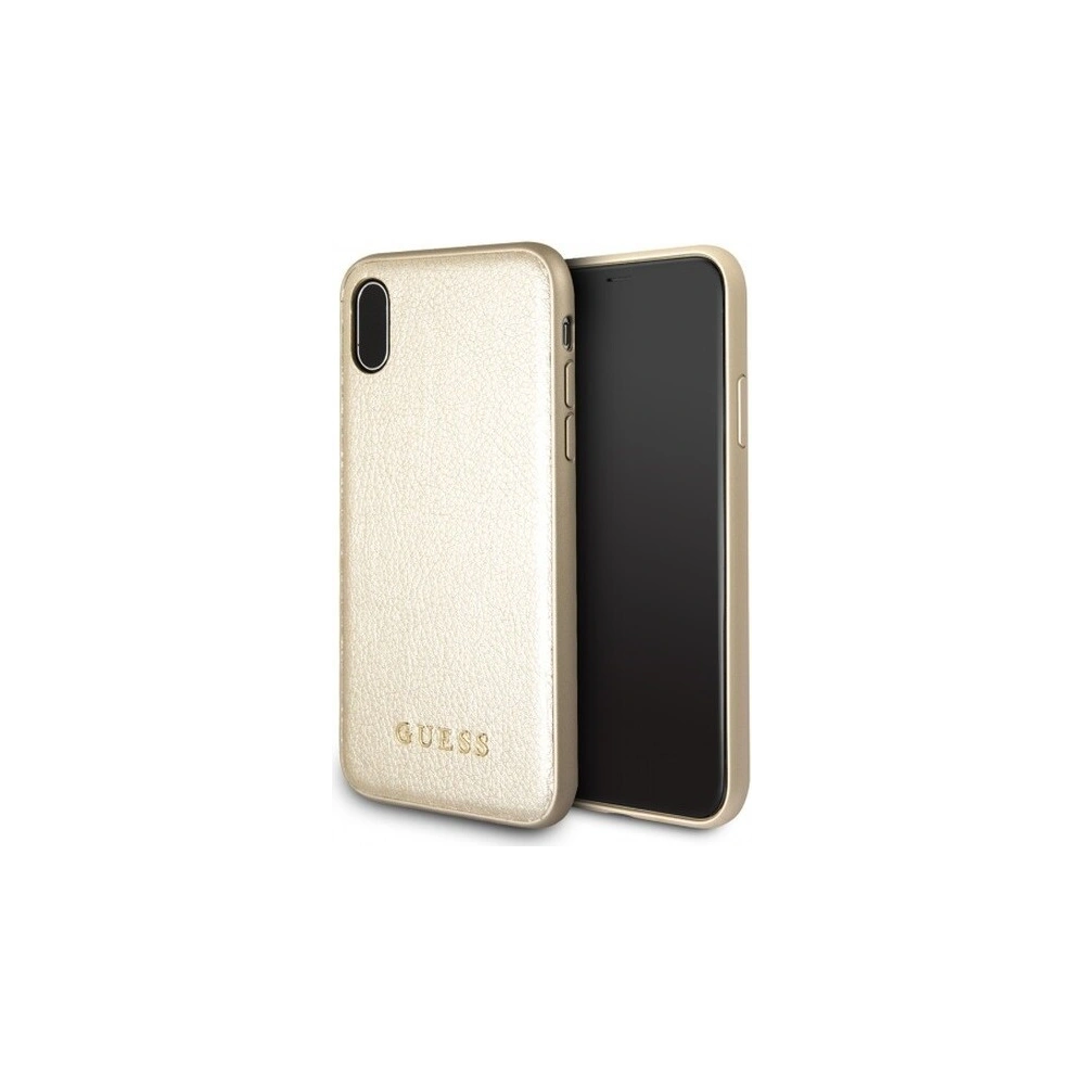 Hurtownia GSM - Etui Guess GUHCPXIGLGO Apple iPhone X gold/złoty hard case Iridescent - GUE326GLD - {ean13} - Hurt