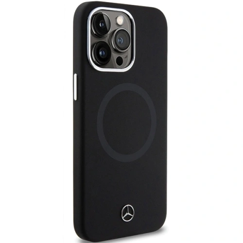 Etui Mercedes MEHMP15L23SCMK Apple iPhone 15 Pro hardcase Silicone Bicolor MagSafe czarny/black