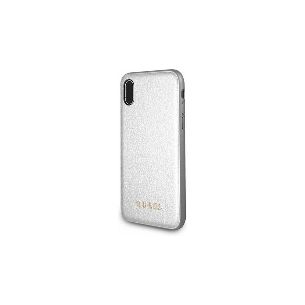 Wholesale Guess GUHCPXIGLSI iPhone X silver hard case Iridescent - GUE328SLV - {ean13} - Hurt