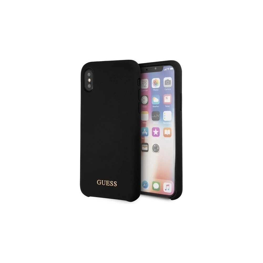 Hurtownia GSM - Etui Guess GUHCPXLSGLBK Apple iPhone X/XS black/czarny hard case Silicone - GUE329BLK - {ean13} - Hurt