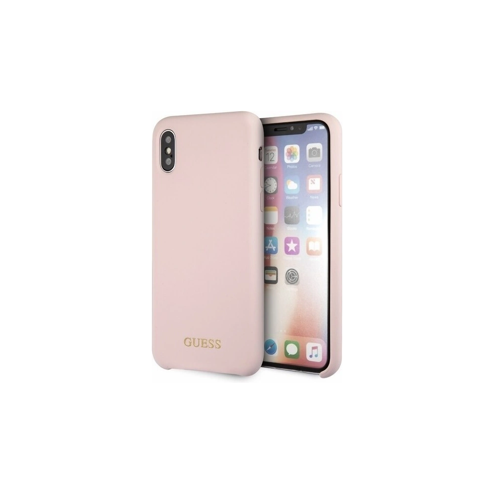 Wholesale Guess GUHCPXLSGLLP iPhone X/Xs light pink hard case Silicone - GUE330PNK - {ean13} - Hurt