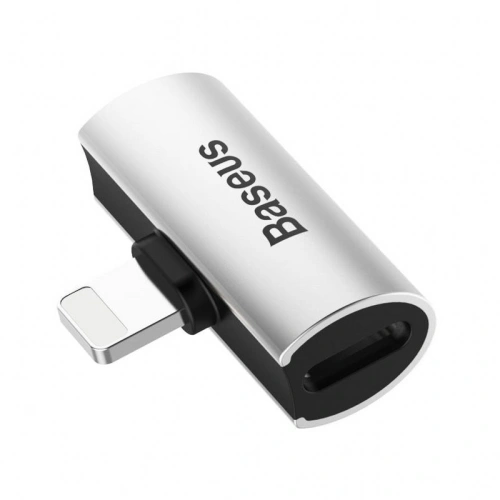 [OUTLET] Adapter Audio Baseus L46 Lightning do 2x Lightning (srebrno-czarny)