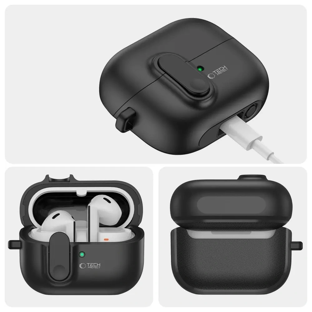 Hurtownia GSM - Tech-Protect Slim Hook Samsung Galaxy Buds 3 / 3 Pro Fekete - THP3443 - {ean13} - Hurt