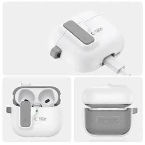 Hurtownia GSM - Etui Tech-Protect Slim Hook Apple AirPods 4 Bílé - THP3444 - {ean13} - Hurt
