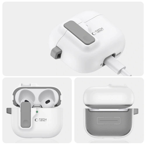 Etui Tech-Protect Slim Hook Apple AirPods 4 White