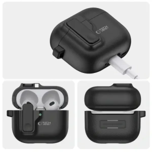 Hurtownia GSM - Etui Tech-Protect Slim Hook Apple AirPods 4 černé - THP3446 - {ean13} - Hurt