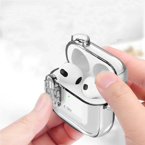 Etui Tech-Protect Slim Hook Apple AirPods 4 Clear