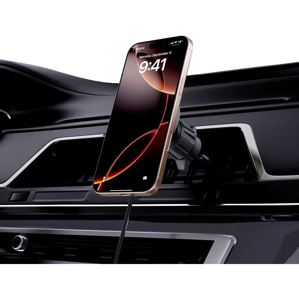 Hurtownia GSM - Uchwyt samochodowy Tech-Protect MM15W-V6 Qi2 Magnetic Magsafe Dashboard & Vent Car Mount Wireless Charger 15W Black - THP3451 - {ean13} - Hurt
