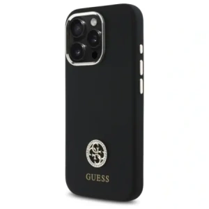 Etui Guess GUHCP16LM4DGPK Apple iPhone 16 Pro hardcase Silicone Logo Strass 4G czarny/black