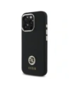 Guess GUHCP16LM4DGPK Apple iPhone 16 Pro Hartschale Silikon Logo Strass 4G schwarz