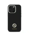 Guess GUHCP16LM4DGPK Apple iPhone 16 Pro Hartschale Silikon Logo Strass 4G schwarz