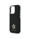 Guess GUHCP16LM4DGPK Apple iPhone 16 Pro Hartschale Silikon Logo Strass 4G schwarz