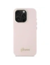 Etui Guess GUHCP16LSMBSLP Apple iPhone 16 Pro hardcase Silicone Script Metal Logo & Frame różowy/pink