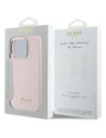 Etui Guess GUHCP16LSMBSLP Apple iPhone 16 Pro hardcase Silicone Script Metal Logo & Frame różowy/pink
