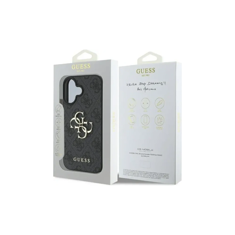 Hurtownia GSM - Guess GUHCP16M4GMGGR Apple iPhone 16 Plus kemény tok 4G Nagy Logó fekete - GUE4100 - {ean13} - Hurt