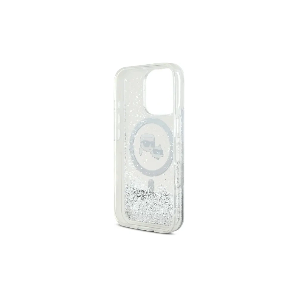 Wholesale Karl Lagerfeld KLHMP16LLGKCSGH Apple iPhone 16 Pro hardcase Liquid Glitter Karl&Choupette Head Magsafe transparent - KLD21798 - {ean13} - Hurt