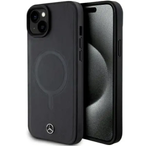 Hurtownia GSM - Mercedes MEHMP15M23RCMK Apple iPhone 15 Plus / 14 Plus hardcase din piele netedă MagSafe negru - MRS226 - {ean13} - Hurt