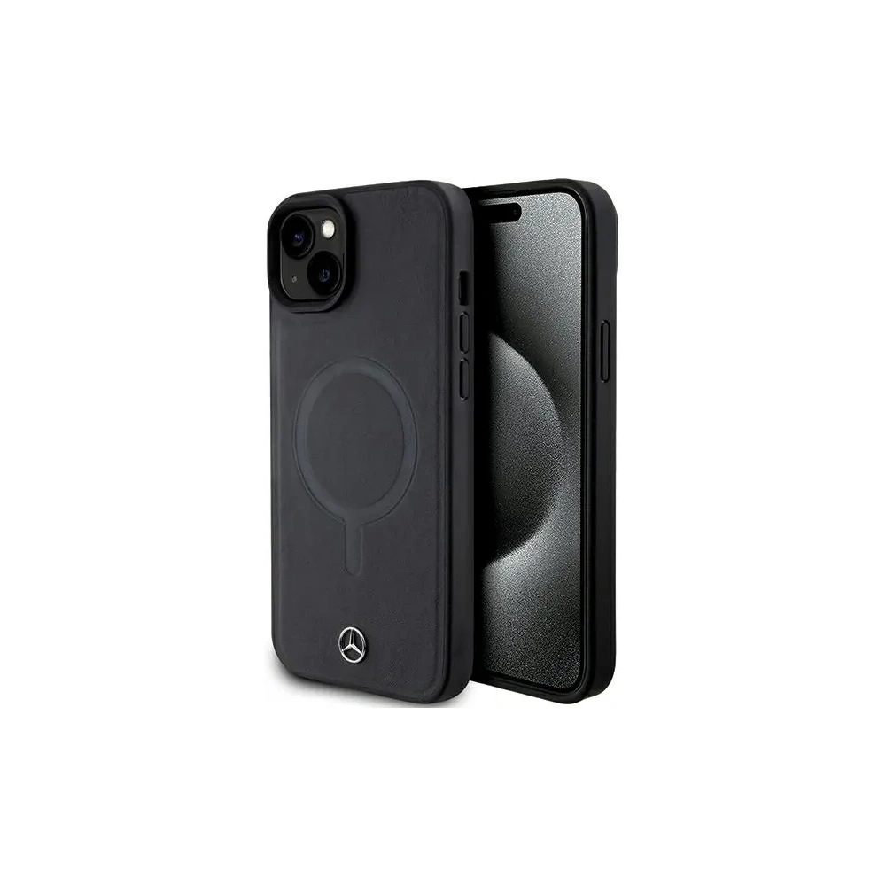Hurtownia GSM - Etui Mercedes MEHMP15M23RCMK Apple iPhone 15 Plus / 14 Plus hardcase Smooth Leather MagSafe czarny/black - MRS226 - {ean13} - Hurt