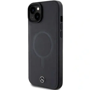 Mercedes MEHMP15M23RCMK Apple iPhone 15 Plus / 14 Plus kemény tok Simla Bőr MagSafe fekete