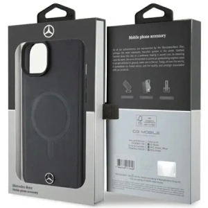 Hurtownia GSM - Mercedes MEHMP15M23RCMK Apple iPhone 15 Plus / 14 Plus hardcase din piele netedă MagSafe negru - MRS226 - {ean13} - Hurt