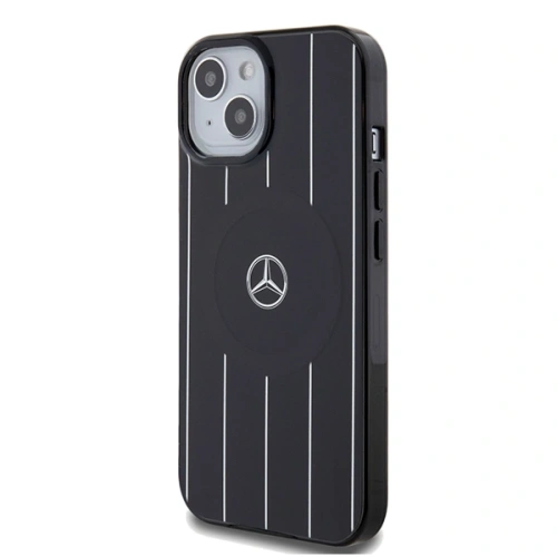 Etui Mercedes MEHMP15S23HRSK Apple iPhone 15 / 14 / 13 hardcase Double Layer Crossed Lines MagSafe czarny/black
