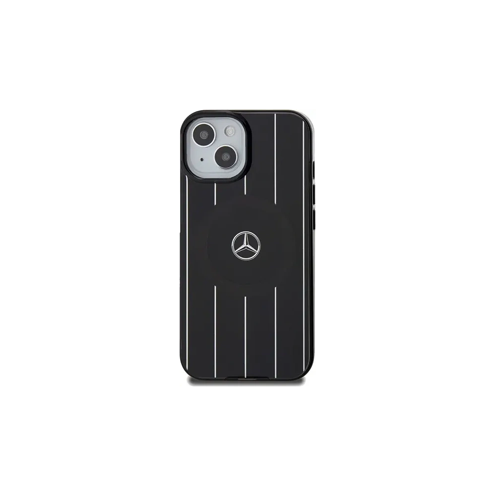 Hurtownia GSM - Mercedes MEHMP15S23HRSK Apple iPhone 15 / 14 / 13 carcasă dură cu două straturi, linii încrucișate, MagSafe, neagră - MRS227 - {ean13} - Hurt