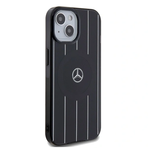 Etui Mercedes MEHMP15S23HRSK Apple iPhone 15 / 14 / 13 hardcase Double Layer Crossed Lines MagSafe czarny/black